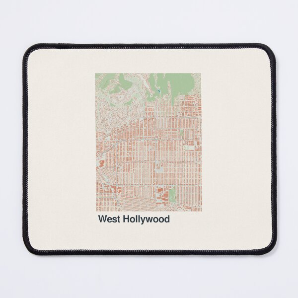 Item preview, West Hollywood Minimalistic Map Art designed and sold by MapsNerd.