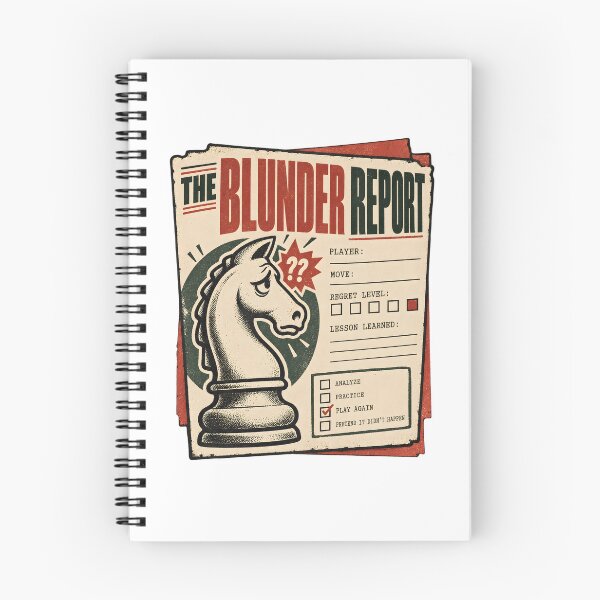 Item preview, The Blunder Report Funny Chess T-Shirt designed and sold by TeeVex.