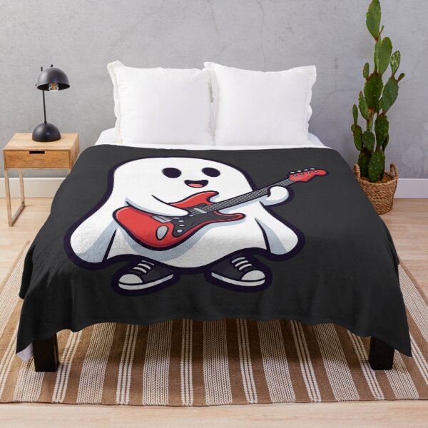 Item preview, Cute Ghost Playing Electric Guitar designed and sold by Rariks.