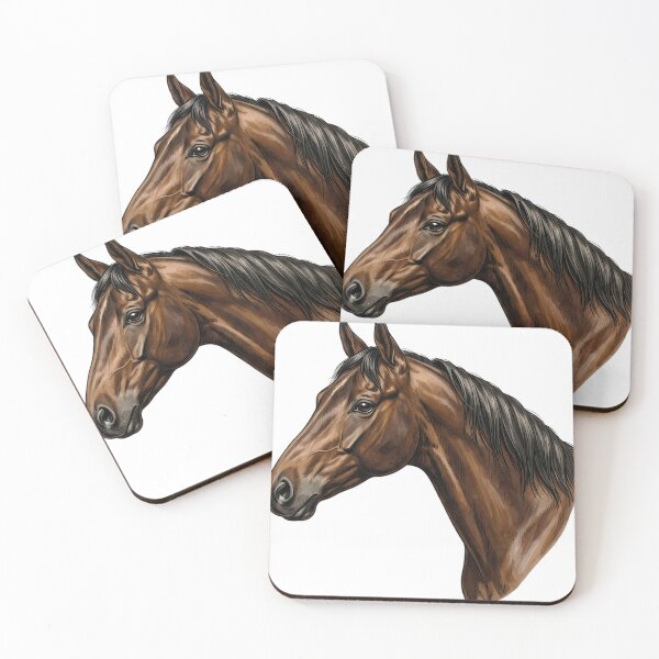 Item preview, Vintage Naturalist Thoroughbred Horse Portrait — Antique Horse Breed Art designed and sold by Catch333.