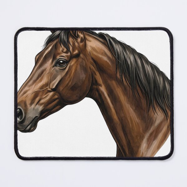 Item preview, Vintage Naturalist Thoroughbred Horse Portrait — Antique Horse Breed Art designed and sold by Catch333.
