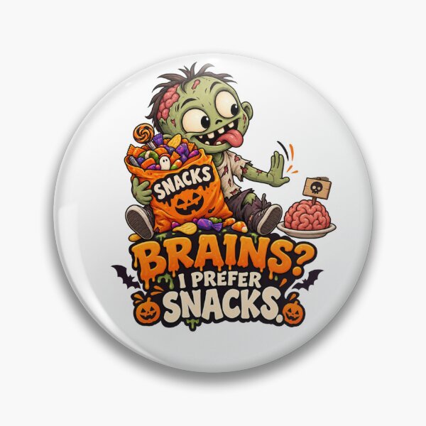 Item preview, Funny Zombie Snack Lover Halloween – Brains or Snacks designed and sold by Pixanova.