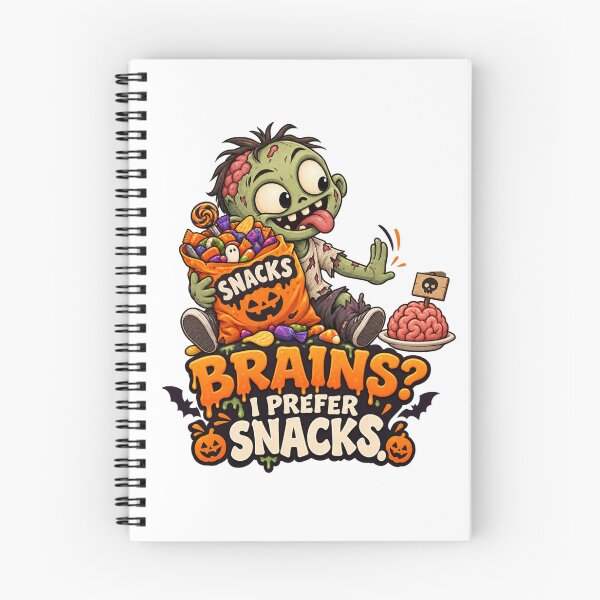 Item preview, Funny Zombie Snack Lover Halloween – Brains or Snacks designed and sold by Pixanova.