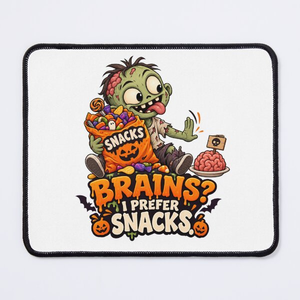Item preview, Funny Zombie Snack Lover Halloween – Brains or Snacks designed and sold by Pixanova.