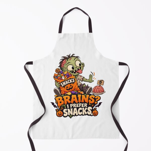 Item preview, Funny Zombie Snack Lover Halloween – Brains or Snacks designed and sold by Pixanova.