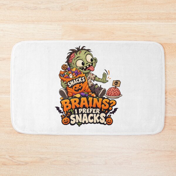 Item preview, Funny Zombie Snack Lover Halloween – Brains or Snacks designed and sold by Pixanova.