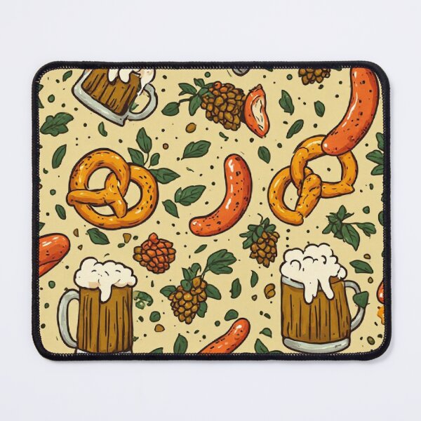 Item preview, Oktoberfest Pattern Beer Pretzel and Sausage designed and sold by Digital Design Art.