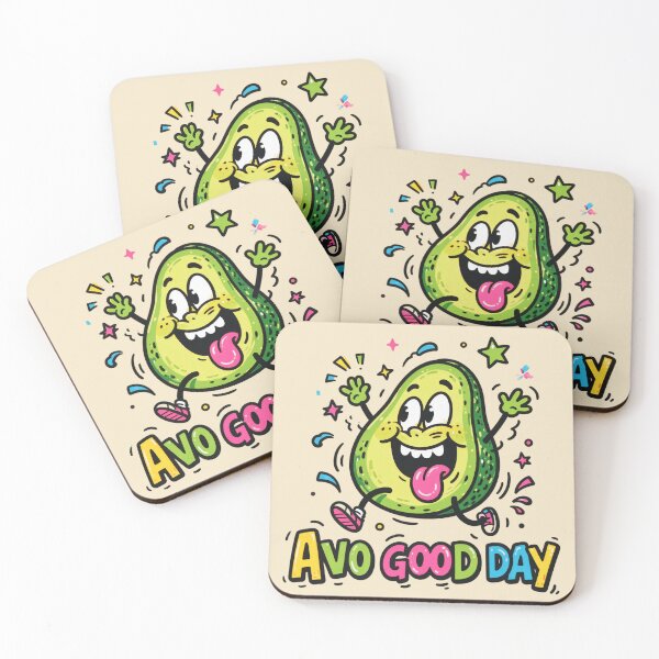 Item preview, Avo Good Day Colorful Happy Avocado Character designed and sold by LenNo9881.