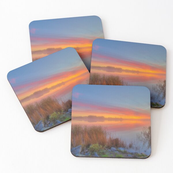 Item preview, Vibrant Sunrise Over Tranquil Lake designed and sold by Veikko  Suikkanen.