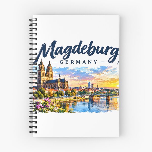 Item preview, Magdeburg Germany | Elbe River City Travel Art designed and sold by Mathias Yakubu Design.
