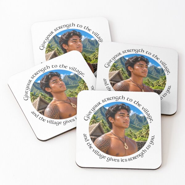Item preview, Polynesian Community Proverb - Give your strength to the village | Pacific Art designed and sold by ShakaLife.org.