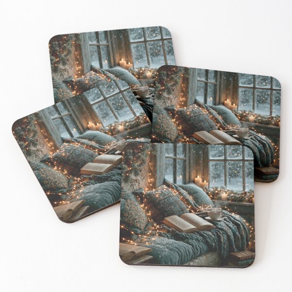 Item preview, Cozy Christmas Reading Nook by a Snowy Window designed and sold by Hoity-Toity.