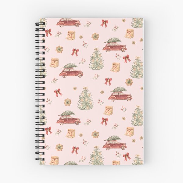 Item preview, Vintage Christmas Car & Tree – Retro Watercolor Holiday Pattern designed and sold by PaperyAndInk.