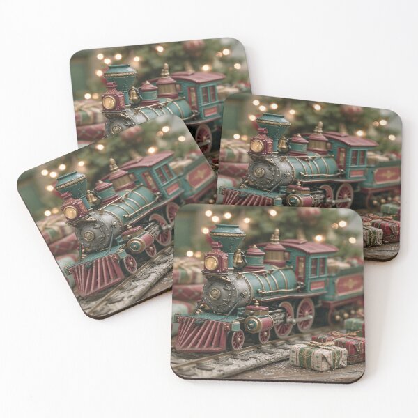 Item preview, Vintage Christmas Toy Train with Holiday Gifts designed and sold by Hoity-Toity.