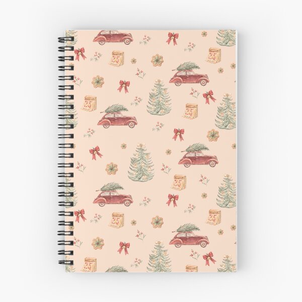 Item preview, Vintage Christmas Car & Tree – Retro Watercolor Holiday Pattern designed and sold by PaperyAndInk.