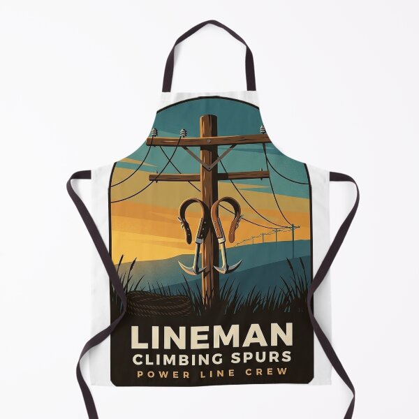 Item preview, Lineman Climbing Spurs Sticker - Vintage WPA Power Line Badge designed and sold by DetourDgn.