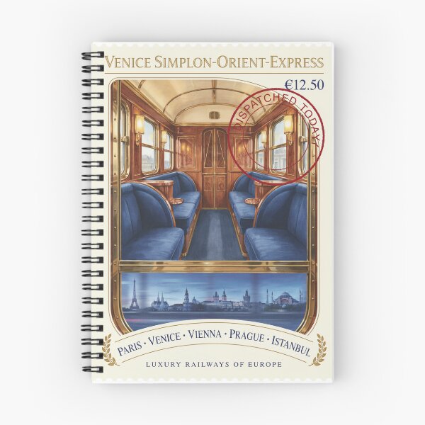 Item preview, Venice Simplon‑Orient‑Express • Paris to Venice • Luxury European Railway Stamp designed and sold by stickercuffs.