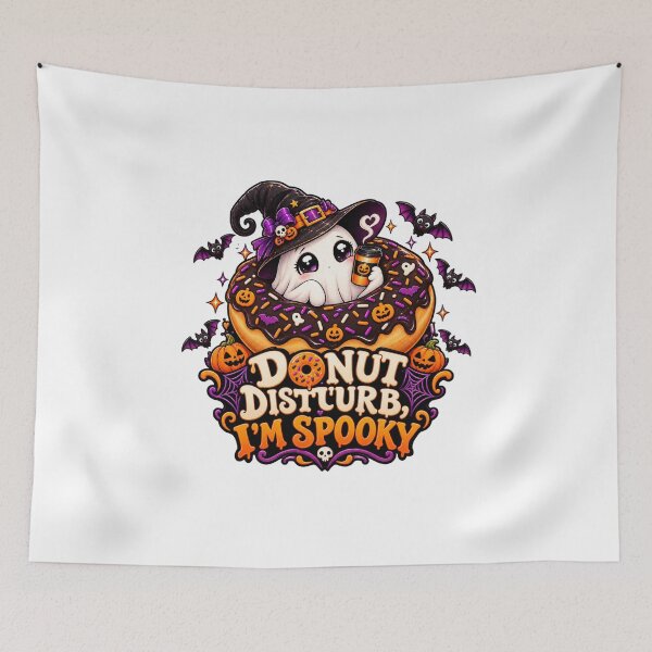 Item preview, Donut Disturb, I’m Spooky Halloween Donut Witch Ghost designed and sold by Pixanova.