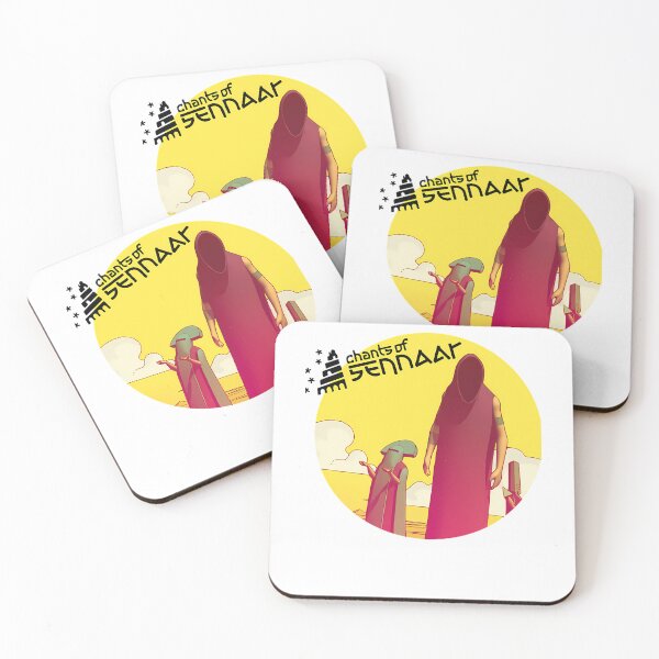 Item preview, Hooded Traveler Figures In Yellow Desert Circle Setting designed and sold by PaulineUlrey.