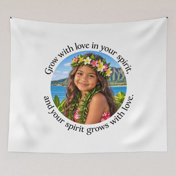 Item preview, Hawaii Aloha Proverb - Grow with love in your spirit | Pacific Art designed and sold by ShakaLife.org.