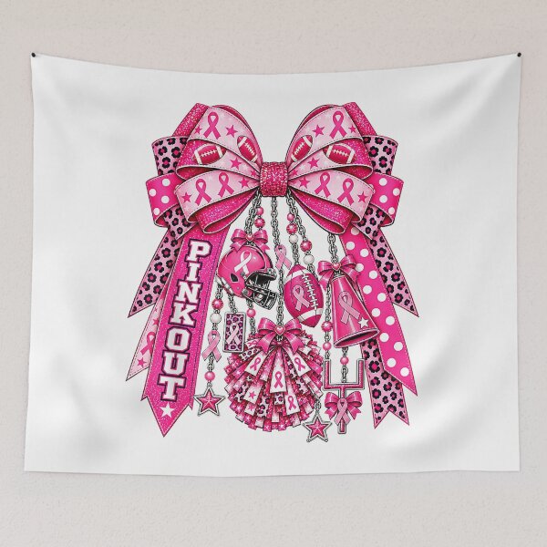 Item preview, Breast Cancer Awareness Cheer Football Pink Bow Men Women designed and sold by MathiasFuchs.