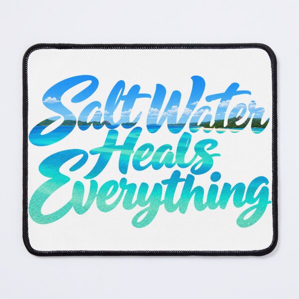 Item preview, Salt Water Heals Everything - Tropical Beach Typography Design designed and sold by IsleAmore.