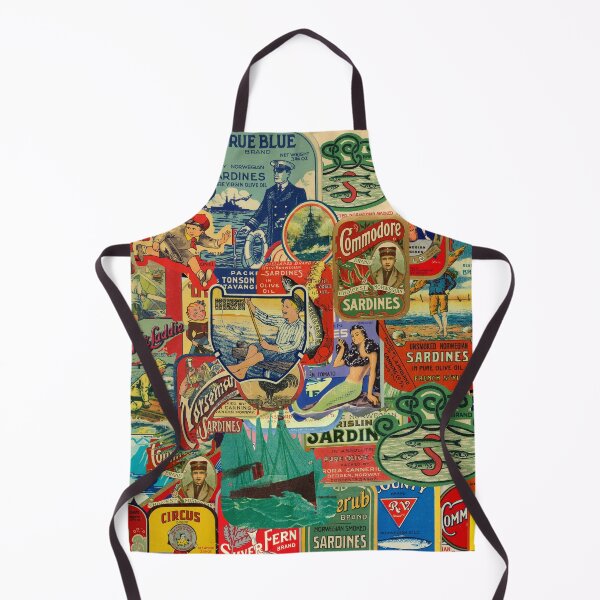 Item preview, Vintage Sardine Can Collage designed and sold by adbrotherstudio.