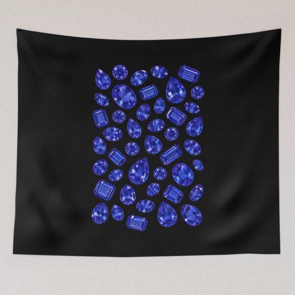 Item preview, BIRTHSTONE COLLECTION ⭐ SCATTER - DECEMBER • TANZANITE • Modern designed and sold by WheelieGdArt.