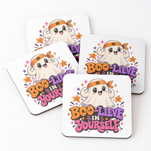 Item preview, Boo-Lieve in Yourself Halloween Ghost Inspirational Cute Spooky designed and sold by Pixanova.