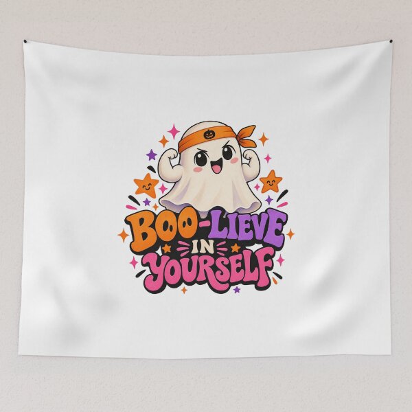 Item preview, Boo-Lieve in Yourself Halloween Ghost Inspirational Cute Spooky designed and sold by Pixanova.