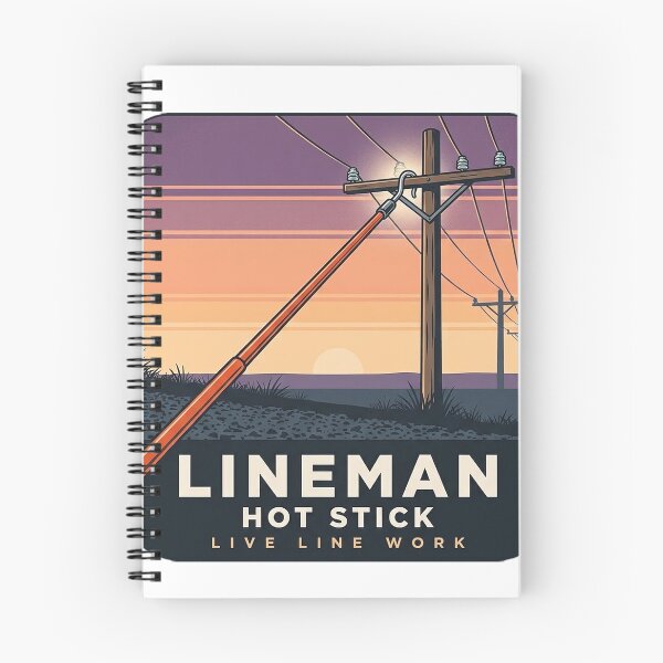 Item preview, Lineman Hot Stick Sticker - Live Line Work Vintage Poster designed and sold by DetourDgn.