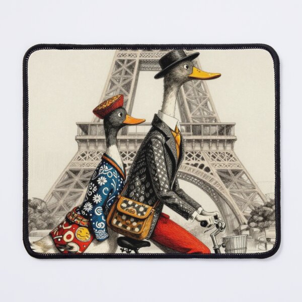 Item preview, French Duck Riding in Paris designed and sold by Creepy Princess Creations.