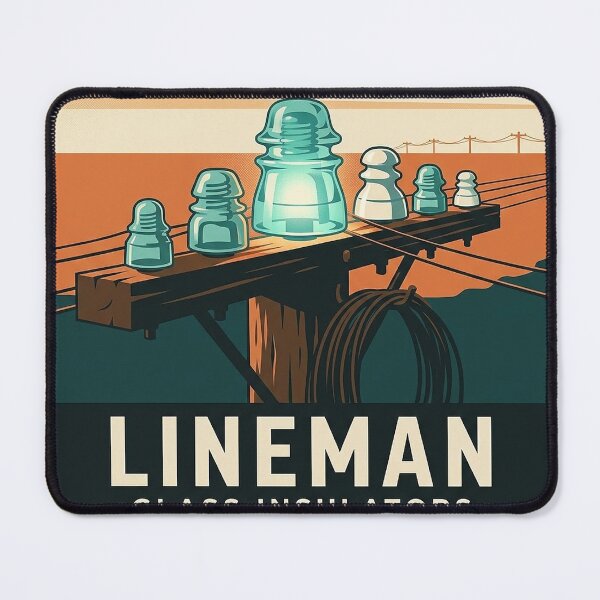 Item preview, Lineman Glass Insulators Sticker - Vintage Crossarm Badge designed and sold by DetourDgn.