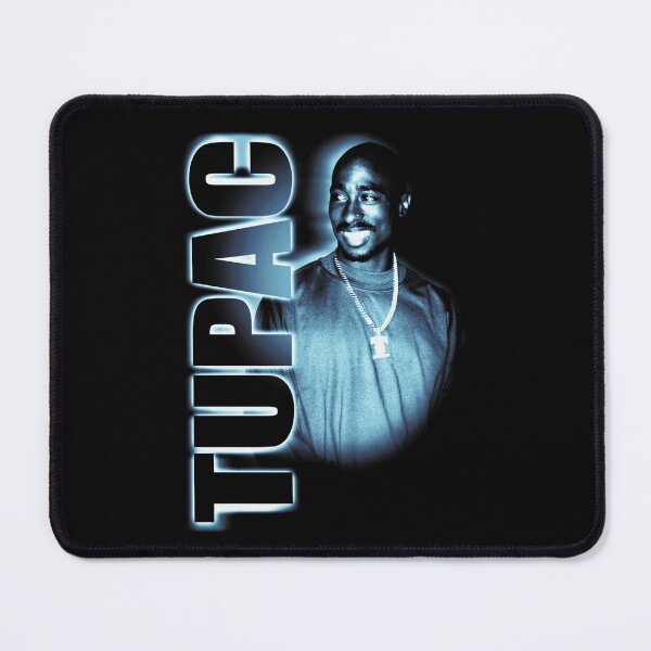 Item preview, Tupac Glowing Blue Classic Hip Hop Portrait designed and sold by HalHoeger.