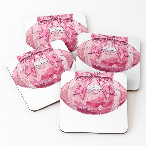Item preview, Football Pink Ribbon Bow Breast Cancer Awareness Funny Men Women designed and sold by MathiasFuchs.