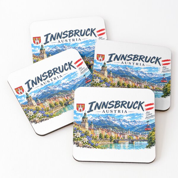 Item preview, Innsbruck Austria | Alpine City & Mountain Travel Art designed and sold by Mathias Yakubu Design.