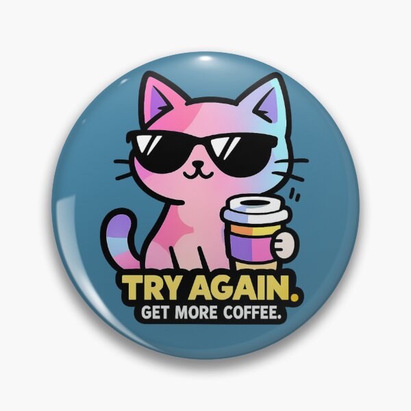 Item preview, Try Again Get More Coffee Cute Cat designed and sold by NB-Artmagic.