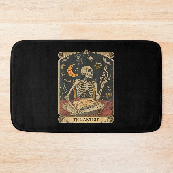 Item preview, Funny Skeleton The Artist Tarot Card, Halloween Art Teacher  designed and sold by River Silva.