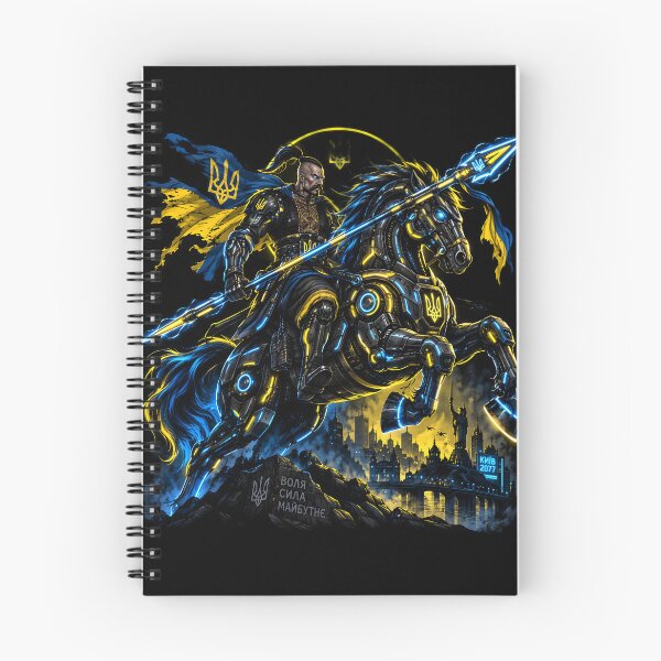 Item preview, Cyberpunk Cossack Rider Neon Mechanical Horse designed and sold by ValhallaHub.