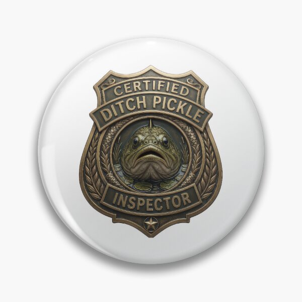 Item preview, Certified Ditch Pickle Inspector Bass Fishing Badge designed and sold by NobleCast .