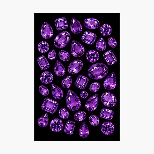 Item preview, BIRTHSTONE COLLECTION ⭐ SCATTER - FEBRUARY • AMETHYST •  Modern designed and sold by WheelieGdArt.