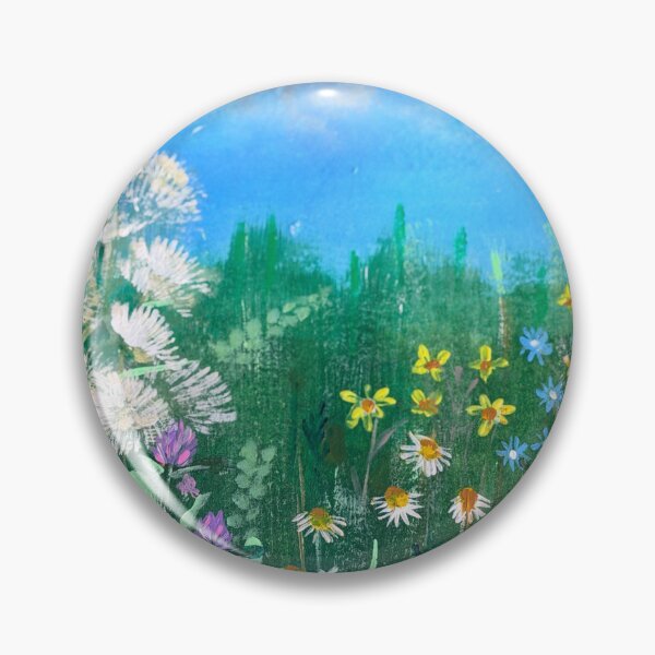 Item preview,  Summer Wildflower Meadow Blue Sky Painting designed and sold by AniLisa.