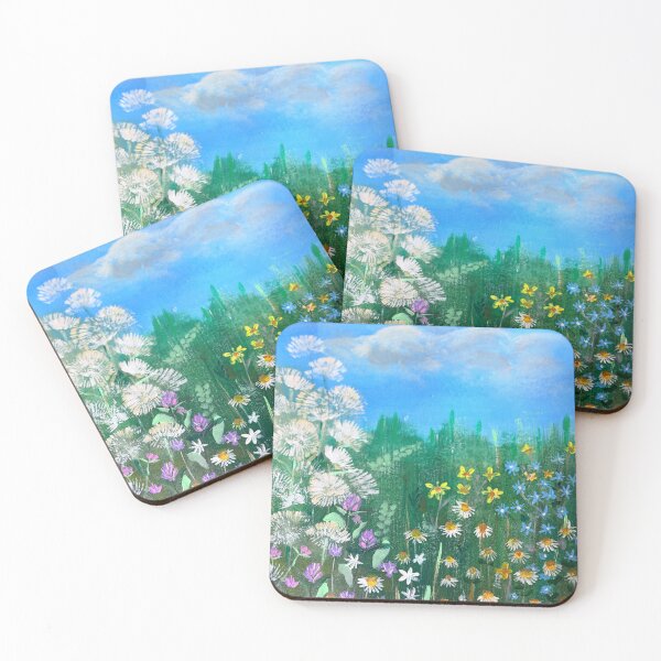 Item preview,  Summer Wildflower Meadow Blue Sky Painting designed and sold by AniLisa.