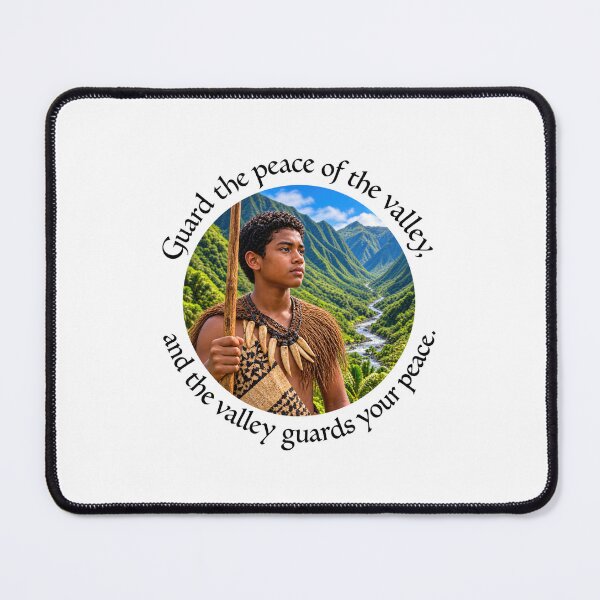 Item preview, Polynesian Community Proverb - Guard the peace of the valley | Pacific Art designed and sold by ShakaLife.org.