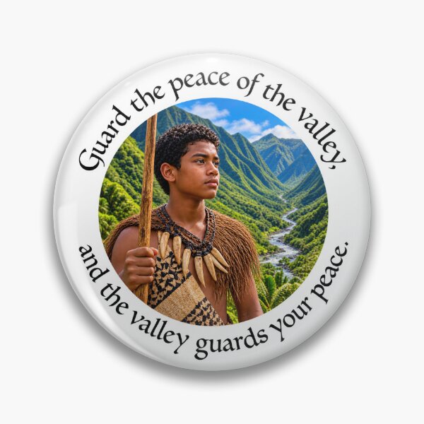 Item preview,  Polynesian Community Proverb - Guard the peace of the valley | Pacific Art designed and sold by ShakaLife.org.