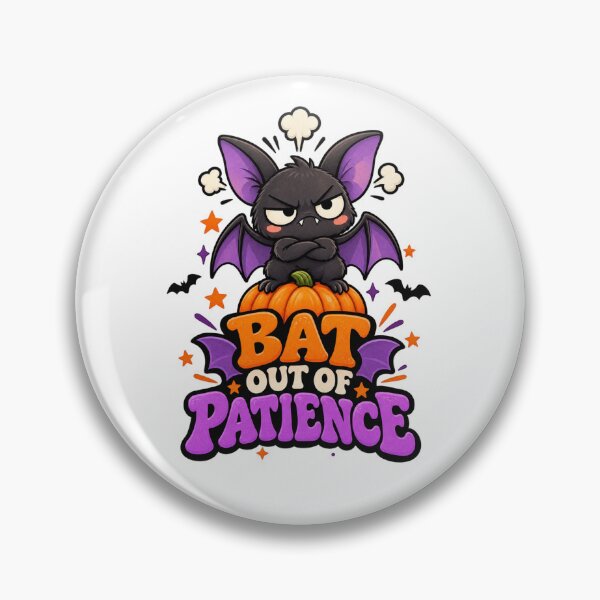 Item preview, Bat Out of Patience Halloween Bat Pun designed and sold by Pixanova.