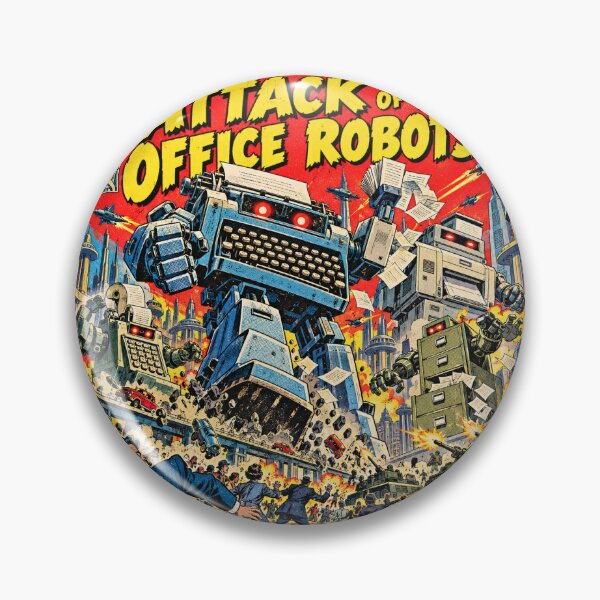 Item preview, Attack of the Office Robots Comic Cover designed and sold by PICARDDIGITAL.