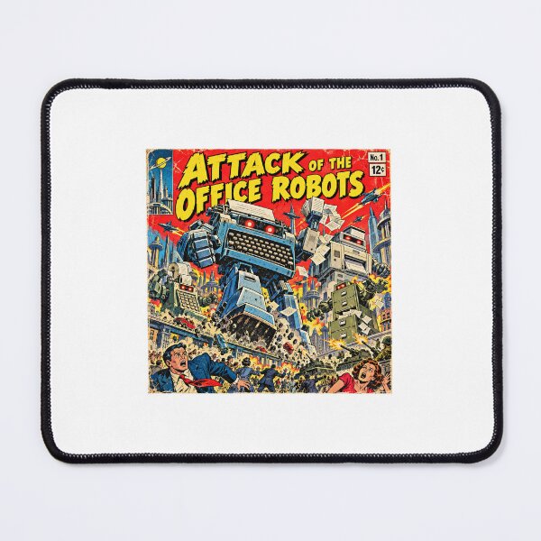 Item preview, Attack of the Office Robots Comic Cover designed and sold by PICARDDIGITAL.