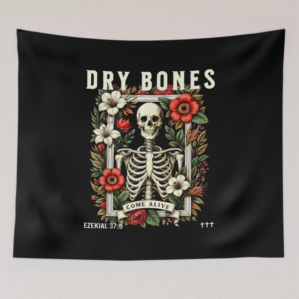 Item preview, Dry Bones Come Alive Funny Skeleton Floral Christian Faith  designed and sold by River Silva.