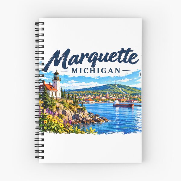Item preview, Marquette Michigan | Lake Superior Coastal Travel Art designed and sold by Mathias Yakubu Design.